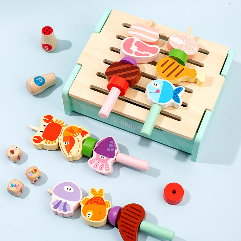 Storage box for BBQ grill playset