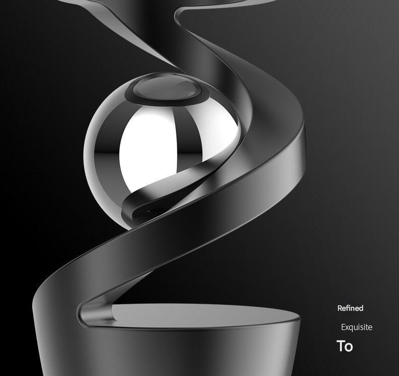 close-up of levitating gyroscope