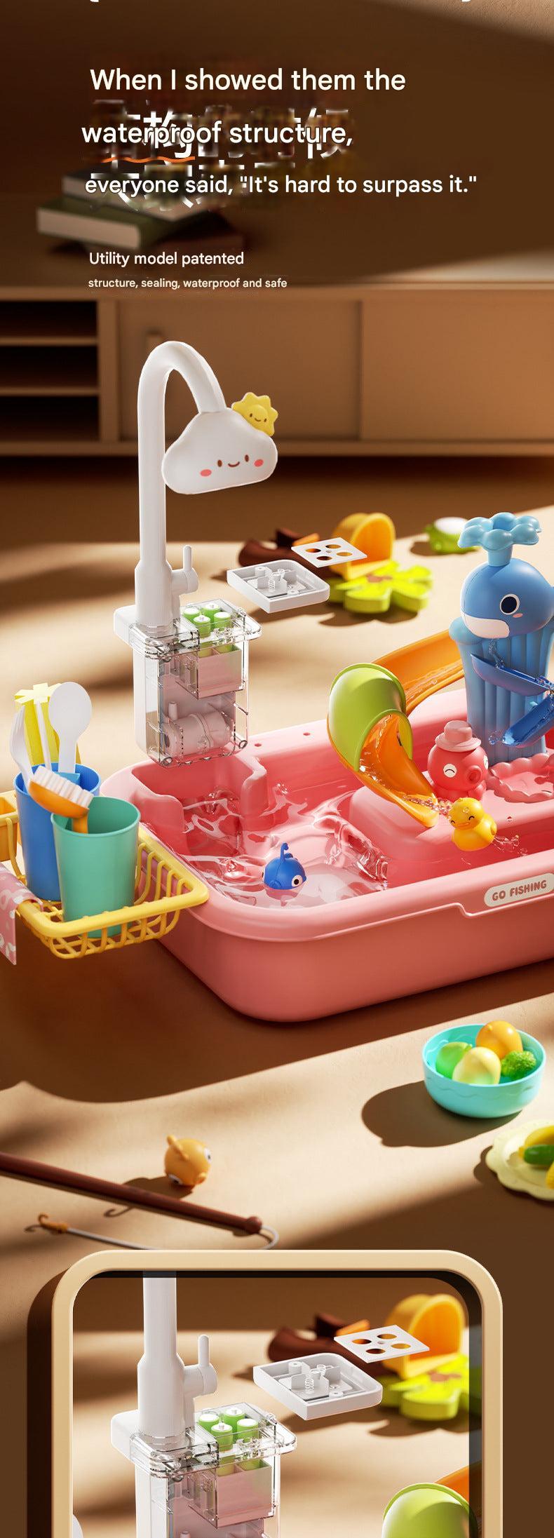Interactive toy sink showcasing water feature