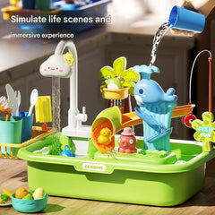 39-piece play sink set for imaginative cooking
