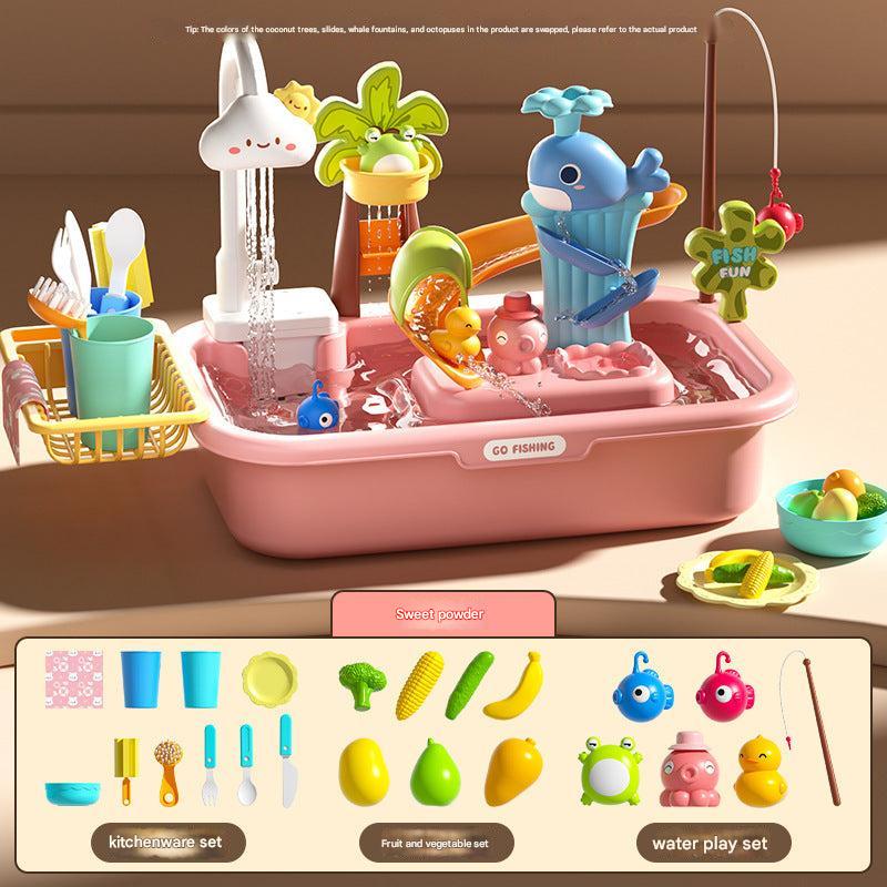 Interactive toy sink showcasing water feature