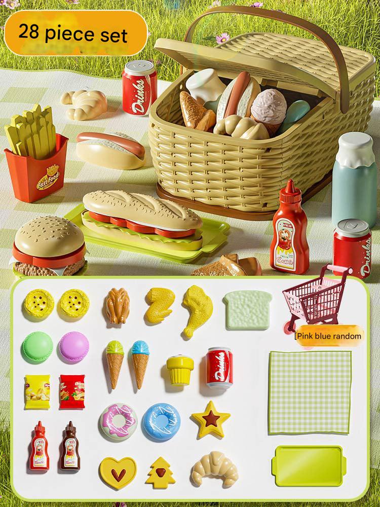 children enjoying outdoor play with picnic set image 6