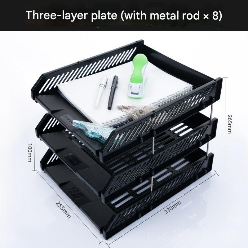 desktop stackable organizer in use