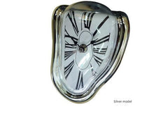 LED display clock with distorted shape