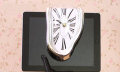 Vintage sport style clock on white background
