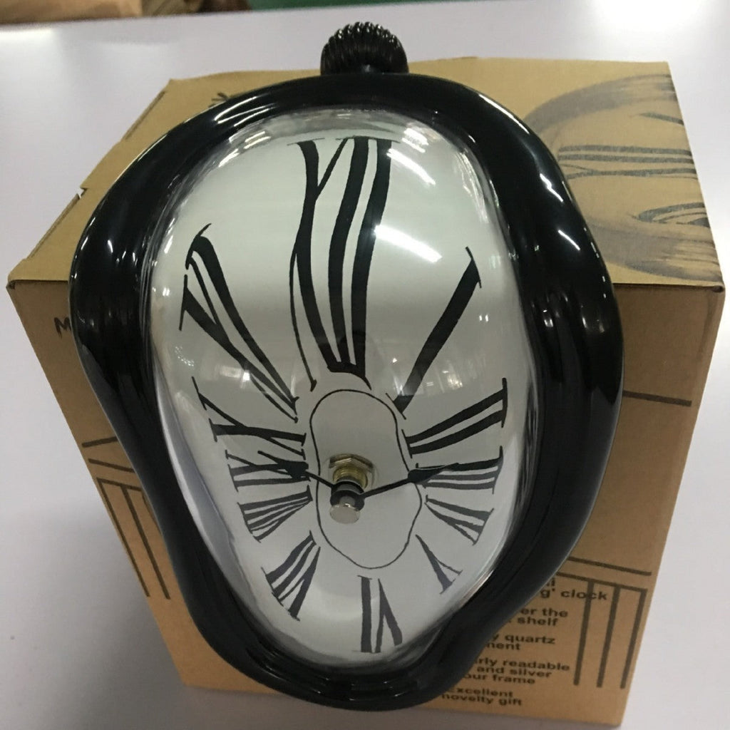 LED display clock with distorted shape