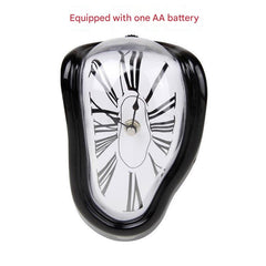 Modern melting clock displaying time