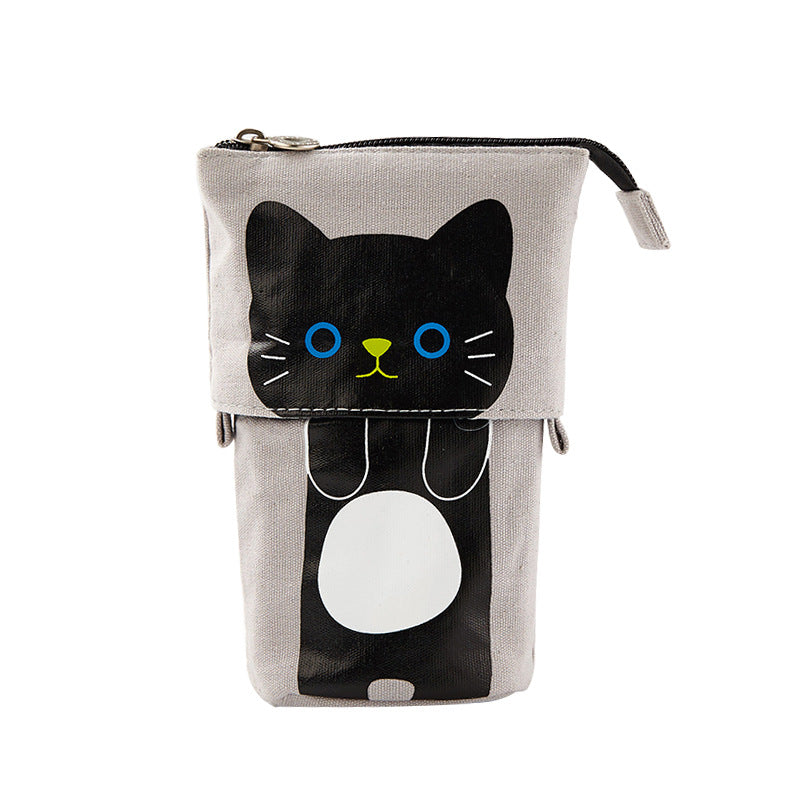 Spacious interior of Multifunctional Canvas Pencil Case