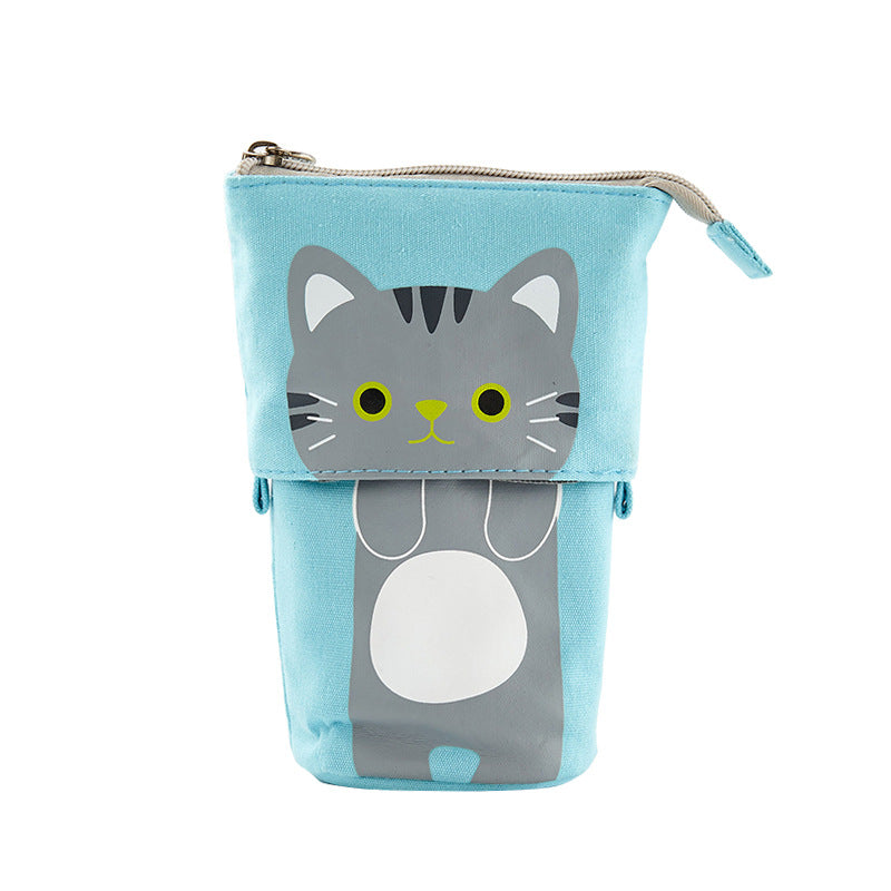 Close-up of pull-out feature on Multifunctional Canvas Pencil Case