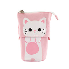 Stylish Multifunctional Canvas Pencil Case on desk