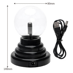 Compact 3-inch Plasma Ball Lamp for decor