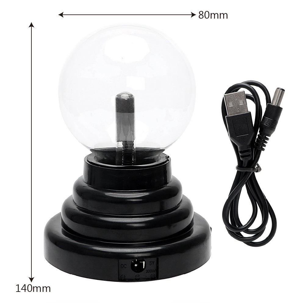 Compact 3-inch Plasma Ball Lamp for decor