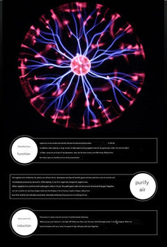 Top view of Plasma Lightning Ball Lamp