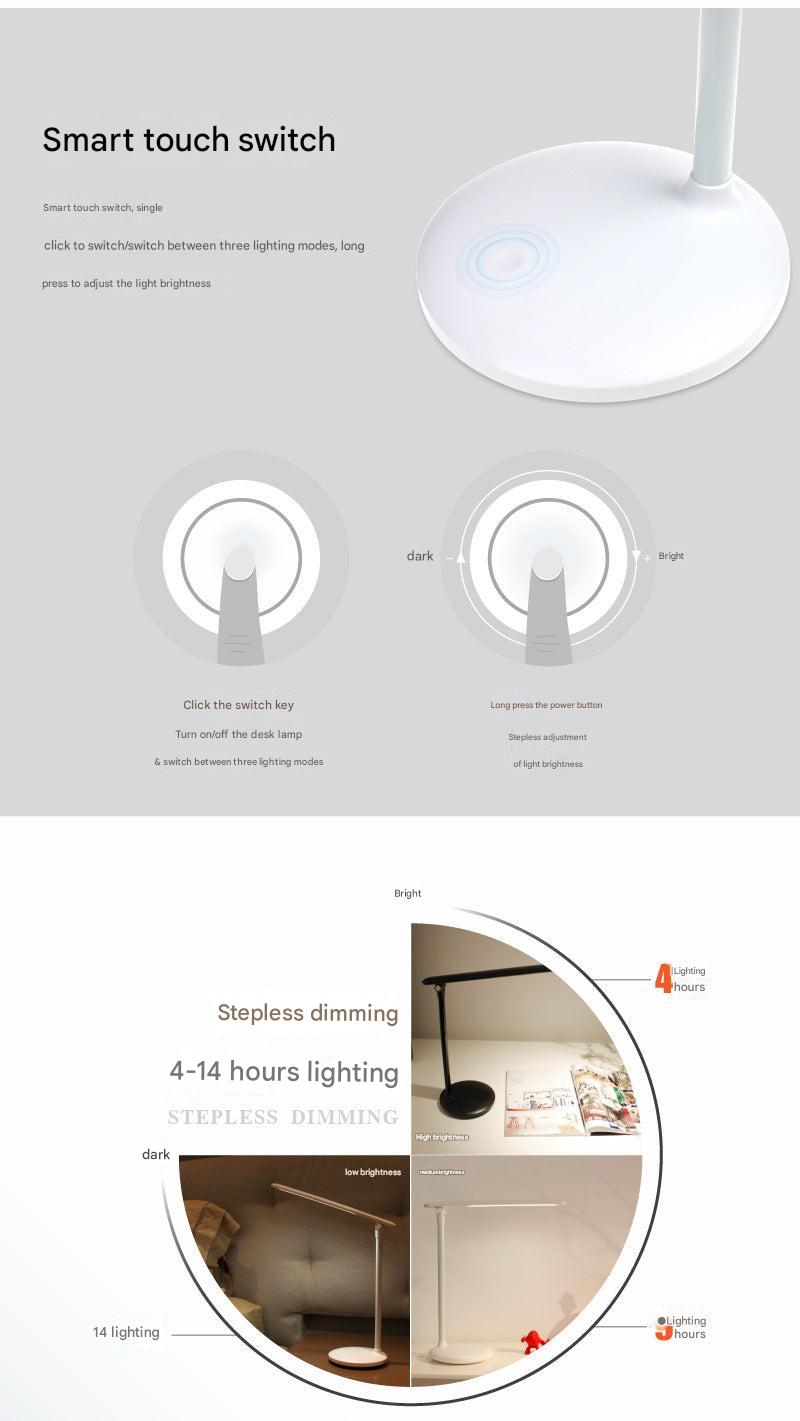 image of modern LED desk lamp on desk