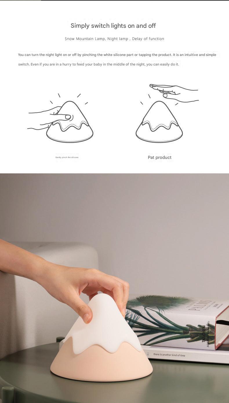 Soothing LED Mountain Night Light in grey