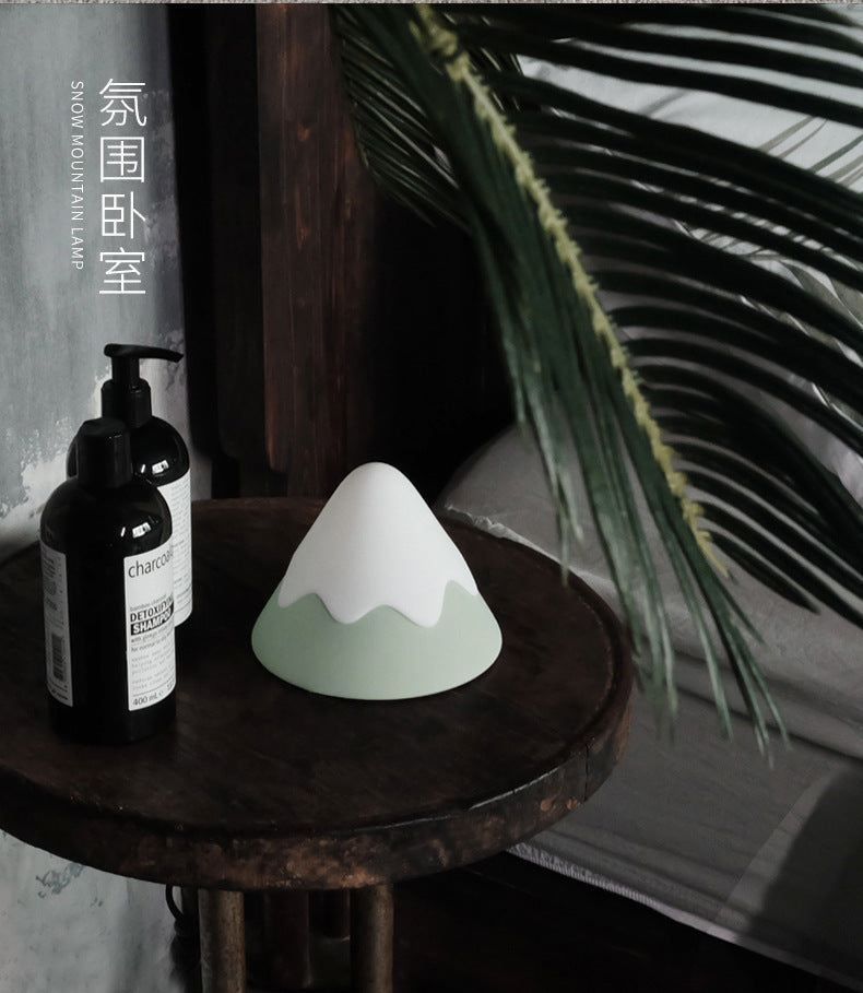 Close-up of silicone night light with soft glow
