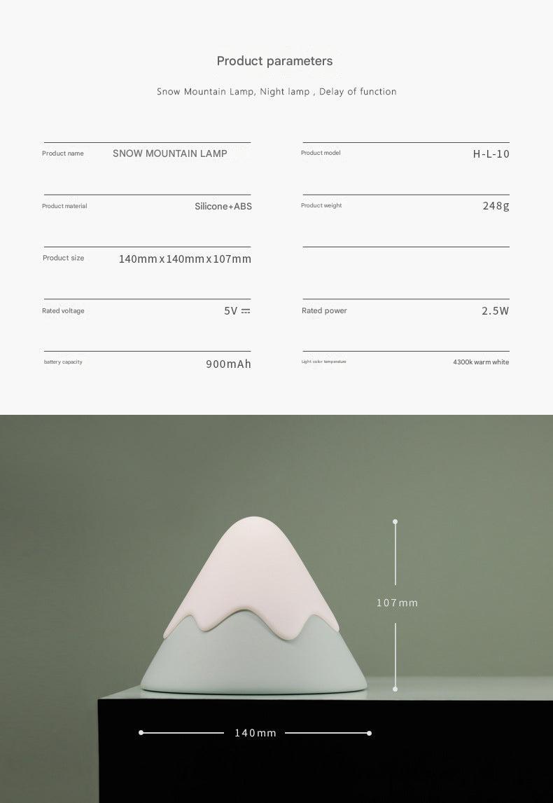 Kids' room with decorative mountain night light