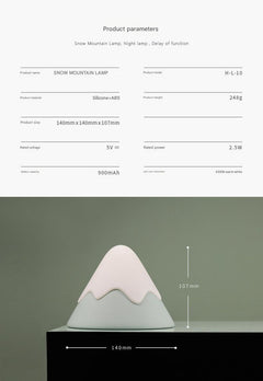 Kids' room with decorative mountain night light