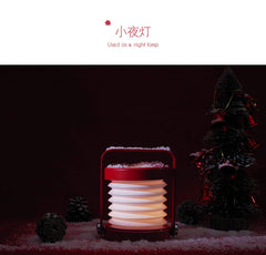 Adjustable brightness LED lamp in a cozy setting