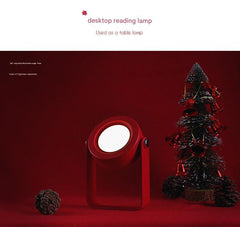 Folded LED lantern in an outdoor space