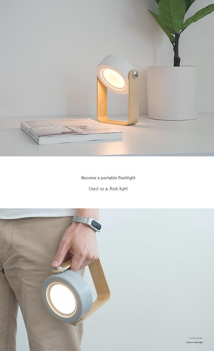 USB powered LED lantern on a wooden surface