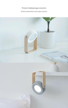 USB rechargeable desk lamp on a table