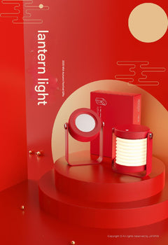 Creative LED lamp shining bright in daylight