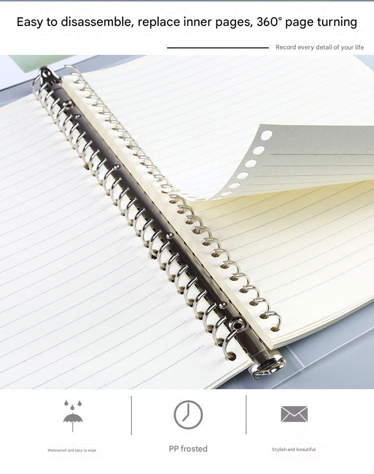 Animated A5 binder notebook gif