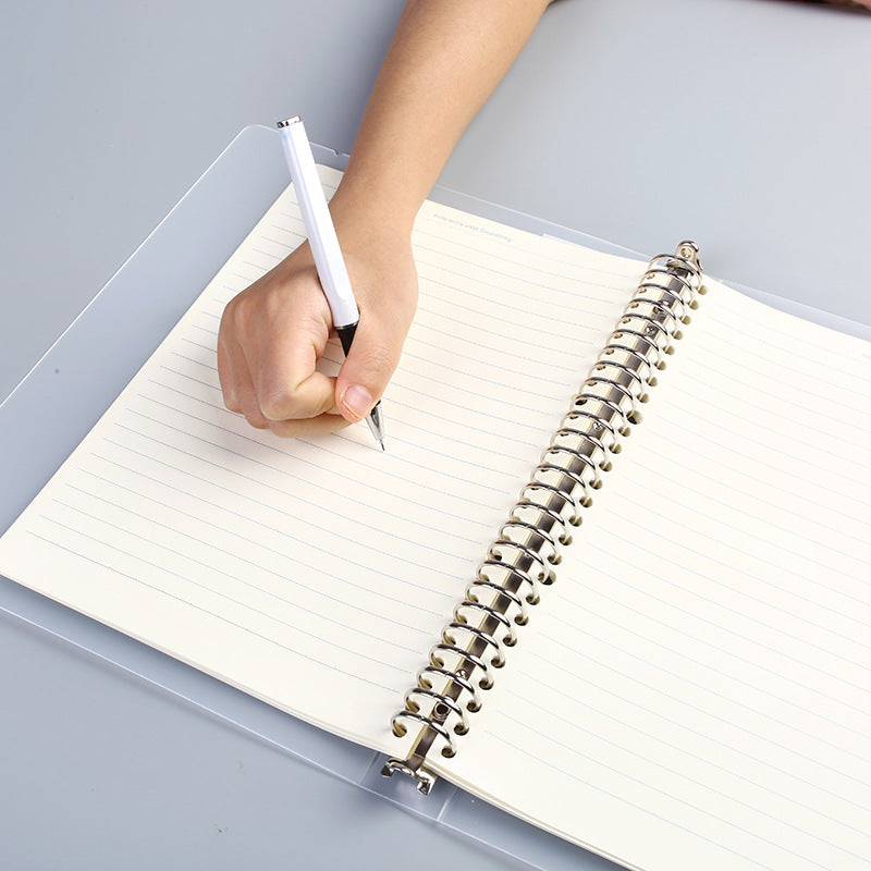 A5 binder notebook side view