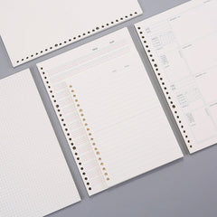Detailed image of B5 grid refill pages