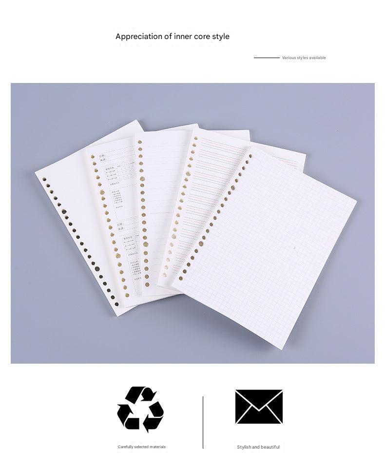Organised A5 and B5 refill pages for easy access