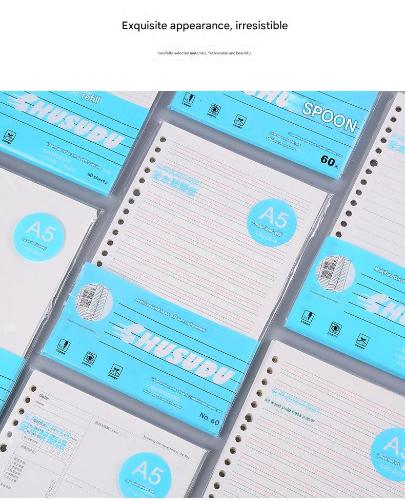 Refillable notebook pages in a stylish binder
