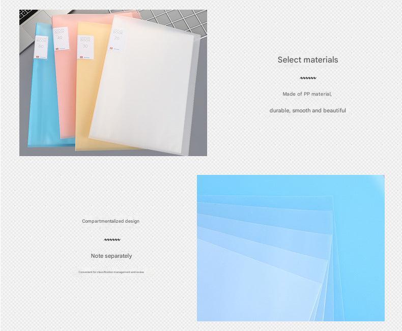 Interior pages showcasing A3 folder
