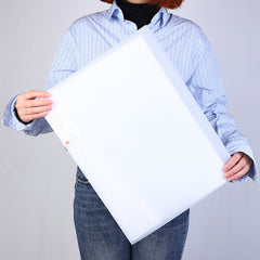 Thickness of file folder displayed stacked