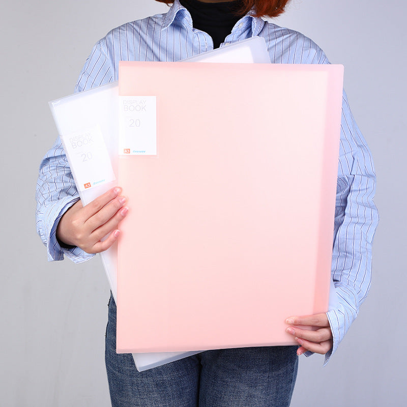 Secure plastic strap detail of file folder