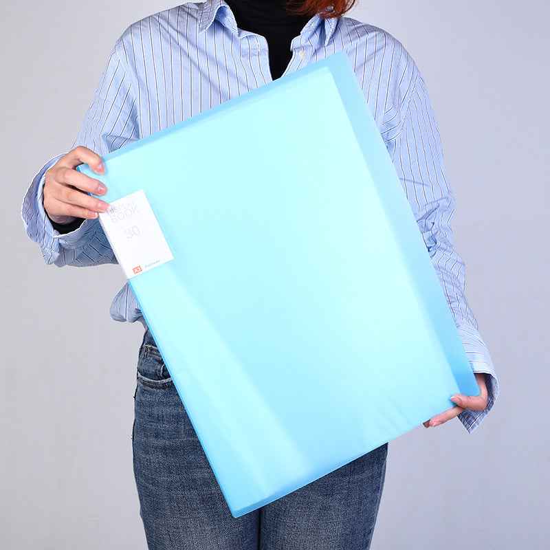 Close-up of folder clasps securing documents