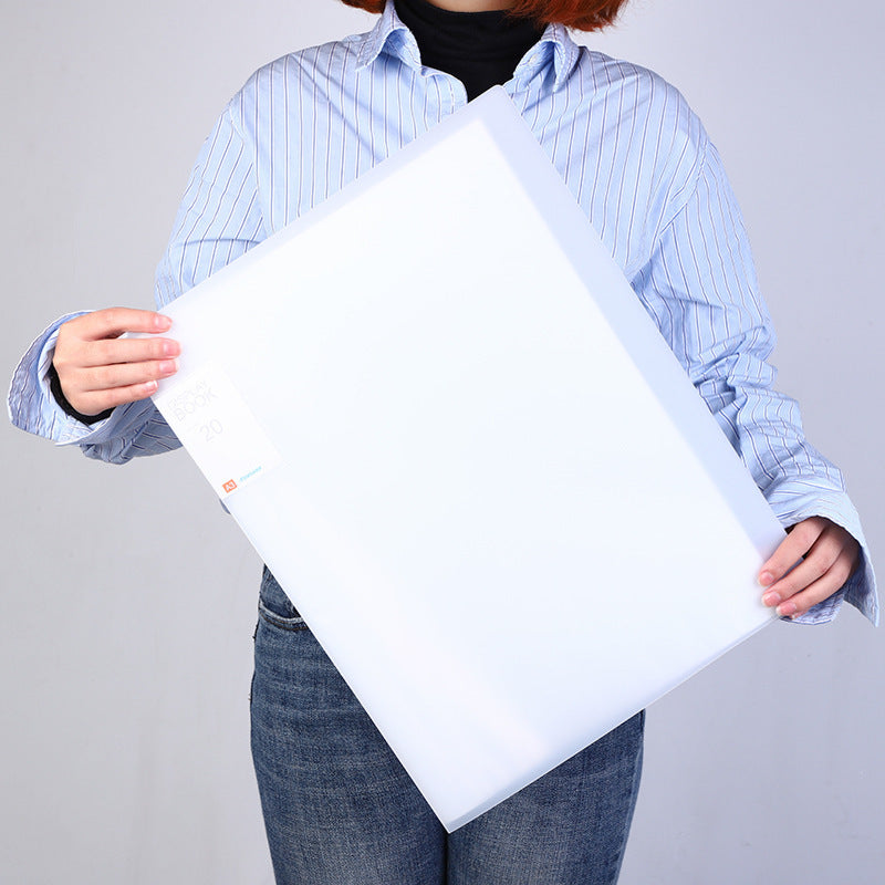 Side view showcasing multi-page file folder