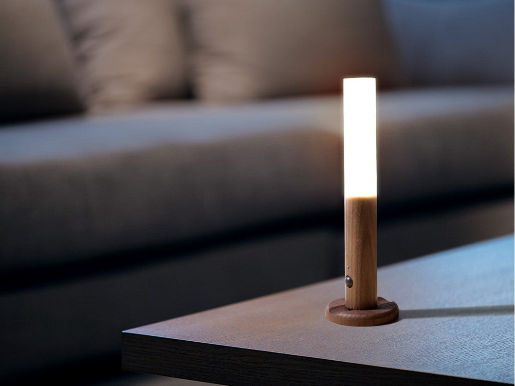 Sleek white motion sensor light design