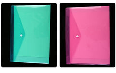 purple snap closure organiser bag for office