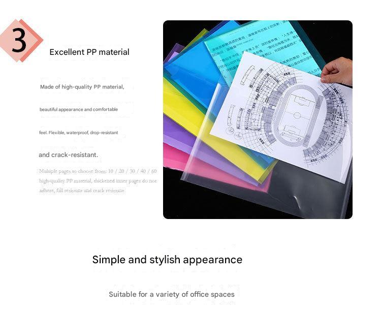 A4 document organiser bag in clear view