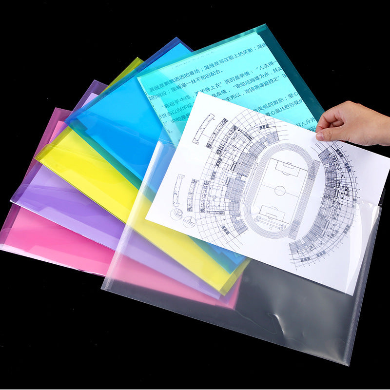 pink snap closure document bag for organising papers