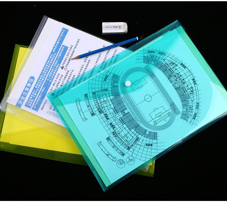 pink snap closure document bag for organising papers