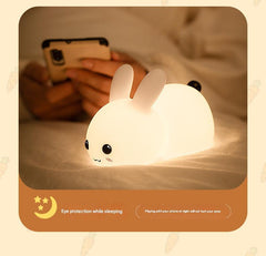 comforting silicone rabbit LED light
