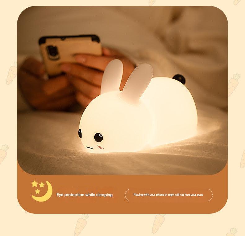 comforting silicone rabbit LED light