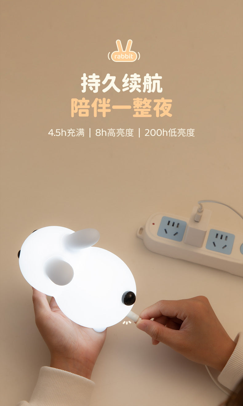 portable rabbit LED light demonstrating compact size