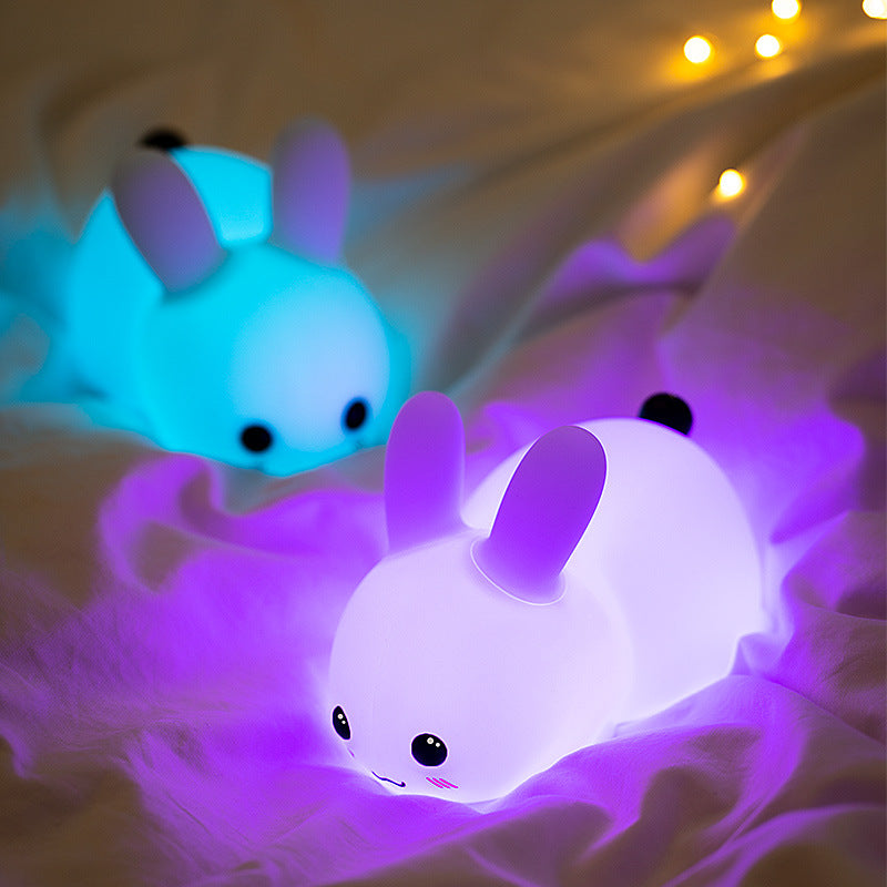dynamic rabbit night light showing dual-tone lighting