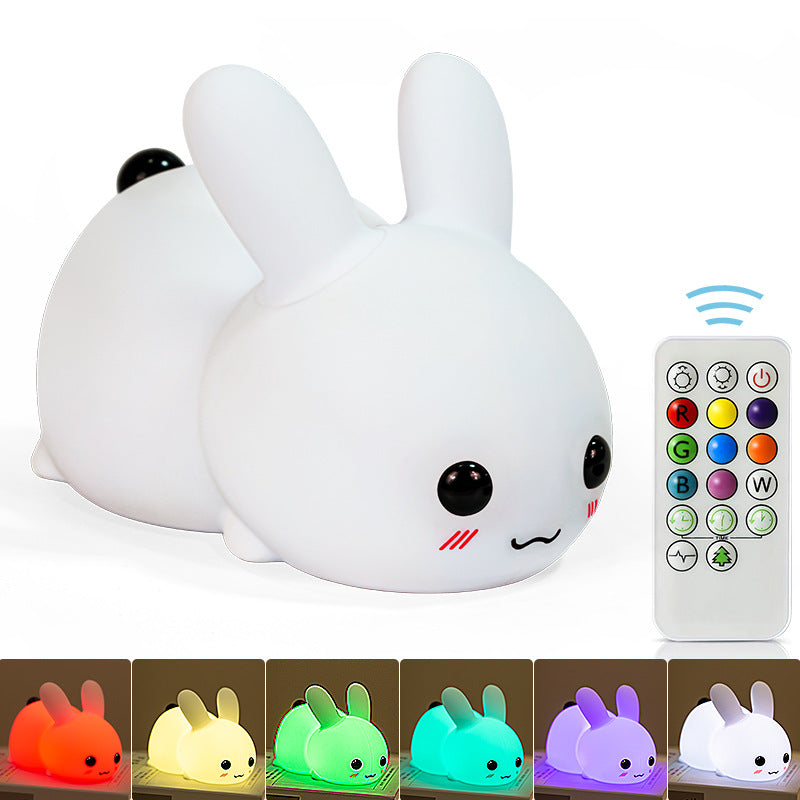 USB charging port of soft silicone rabbit lamp
