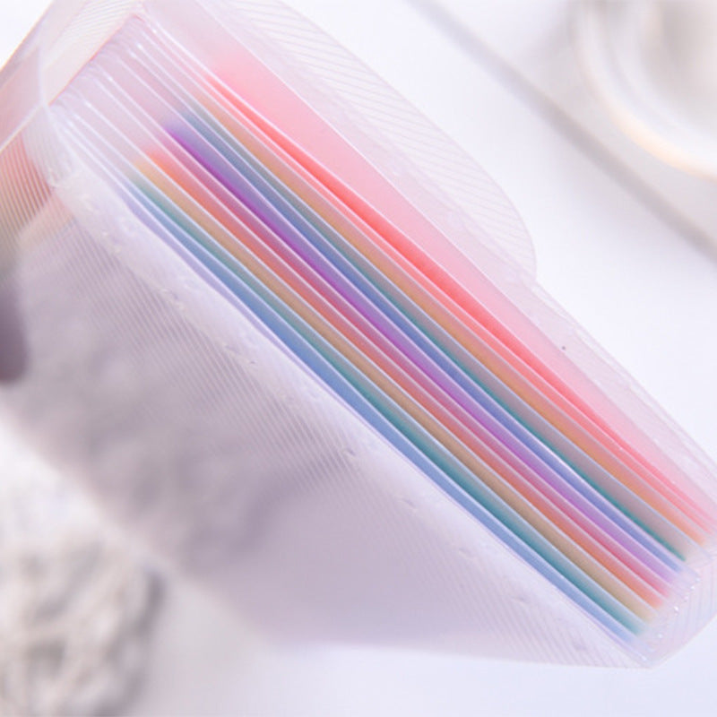 Compact rainbow expanding file folder front view
