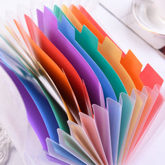 Open 13-pocket expanding file folder