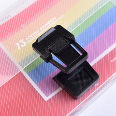 Rainbow coloured sections of document organiser